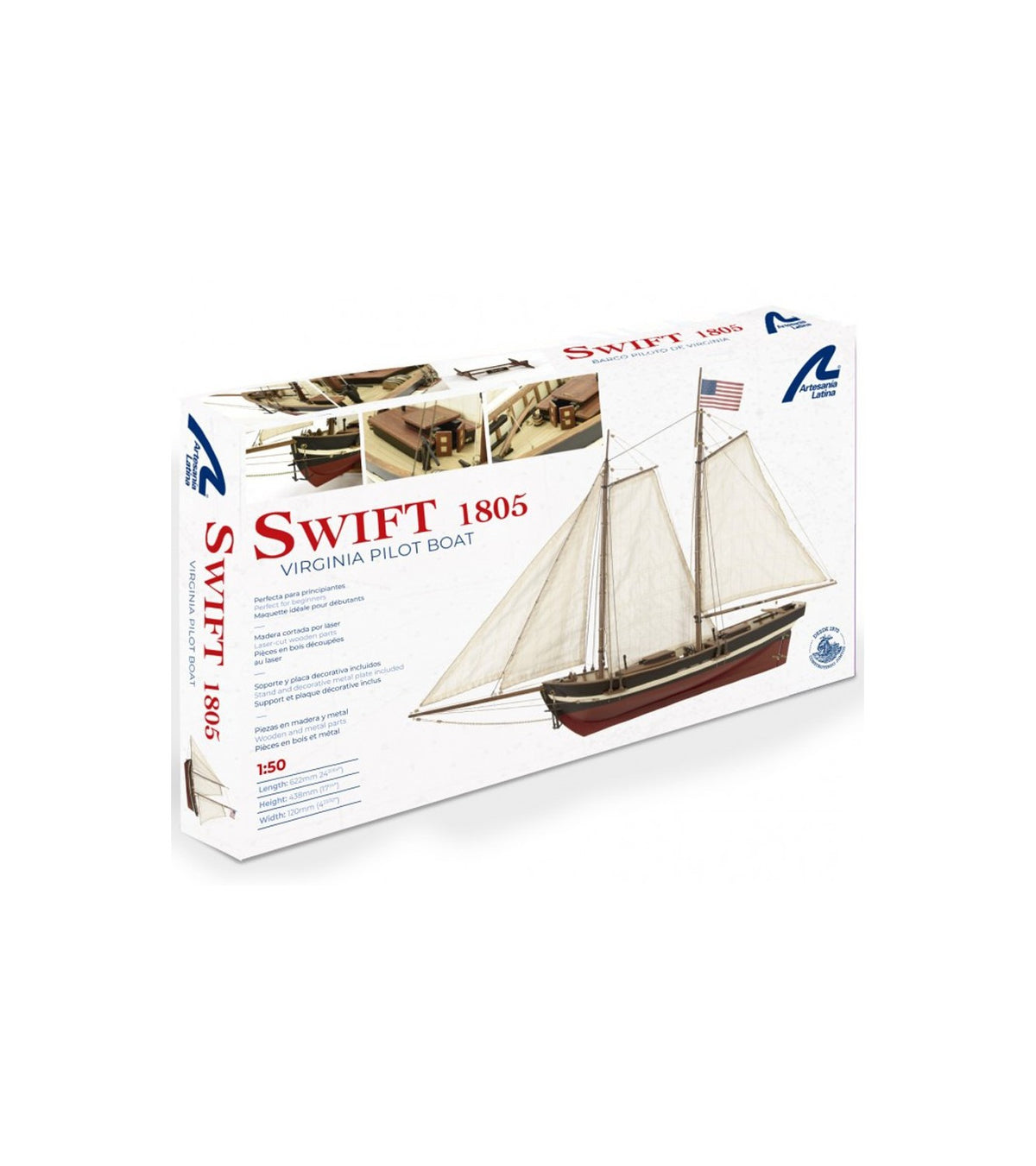 U.S. Pilot Boat Swift. 1:50 Wooden Model Ship Kit