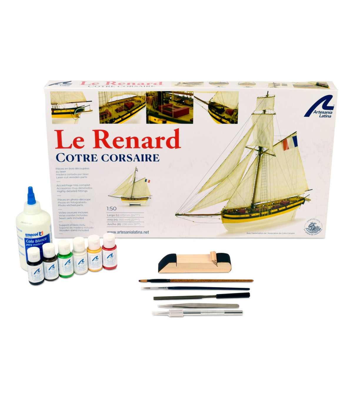 Gift Pack with Ship Model, Paints and Tools: Drakkar Viking Boat