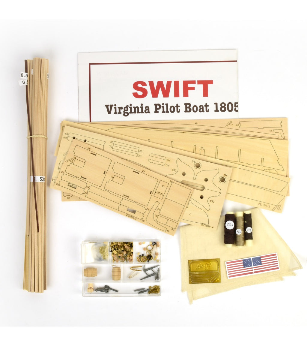 U.S. Pilot Boat Swift. 1:50 Wooden Model Ship Kit
