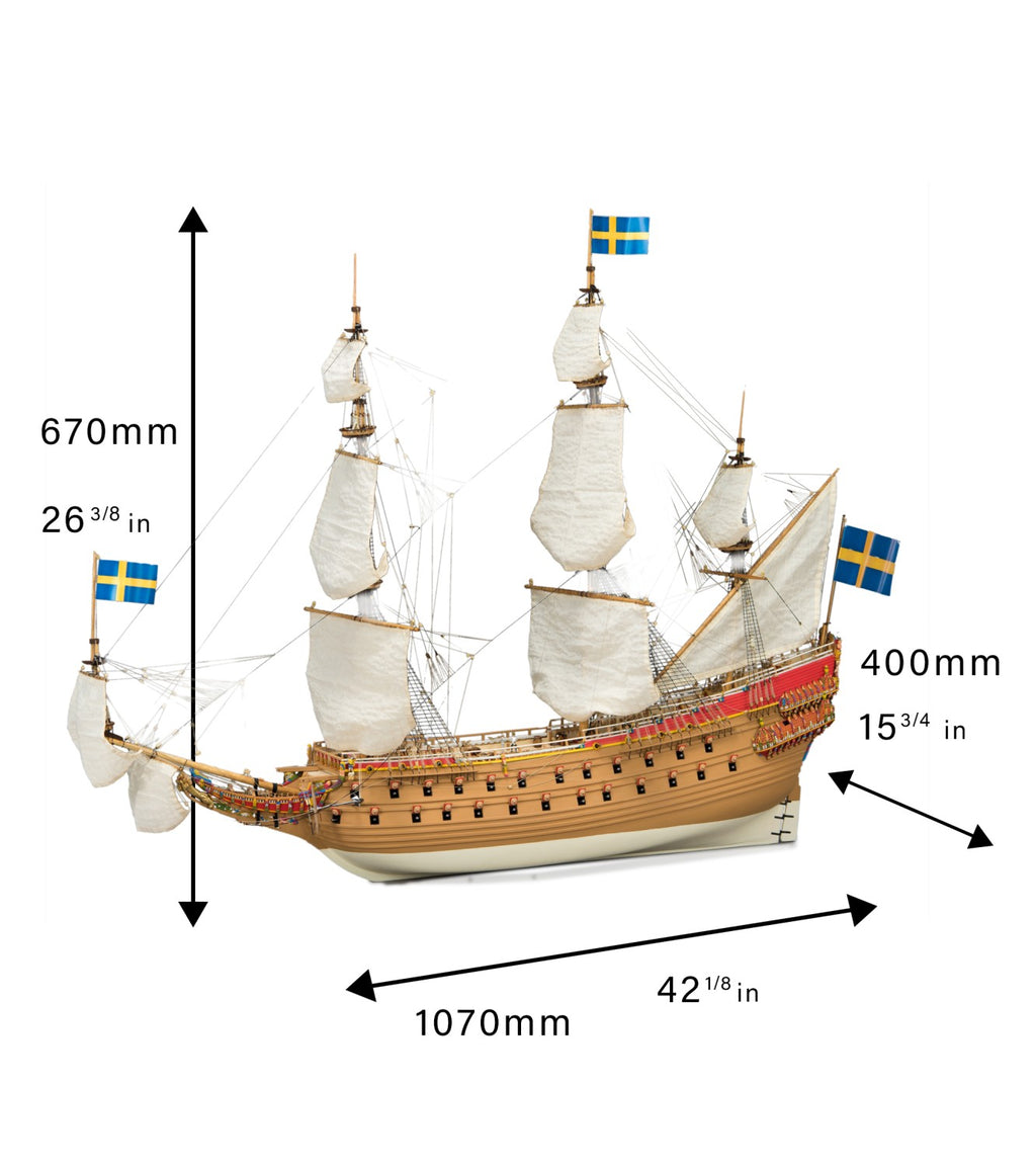 Warship Vasa. 1:65 Wooden Model Ship Kit