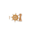 Rudder and Wheel 20 mm in Wood for Ship Modeling