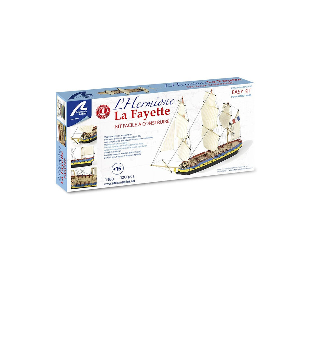Hermione La Fayette Easy Kit. Wooden Model Ship with Paints