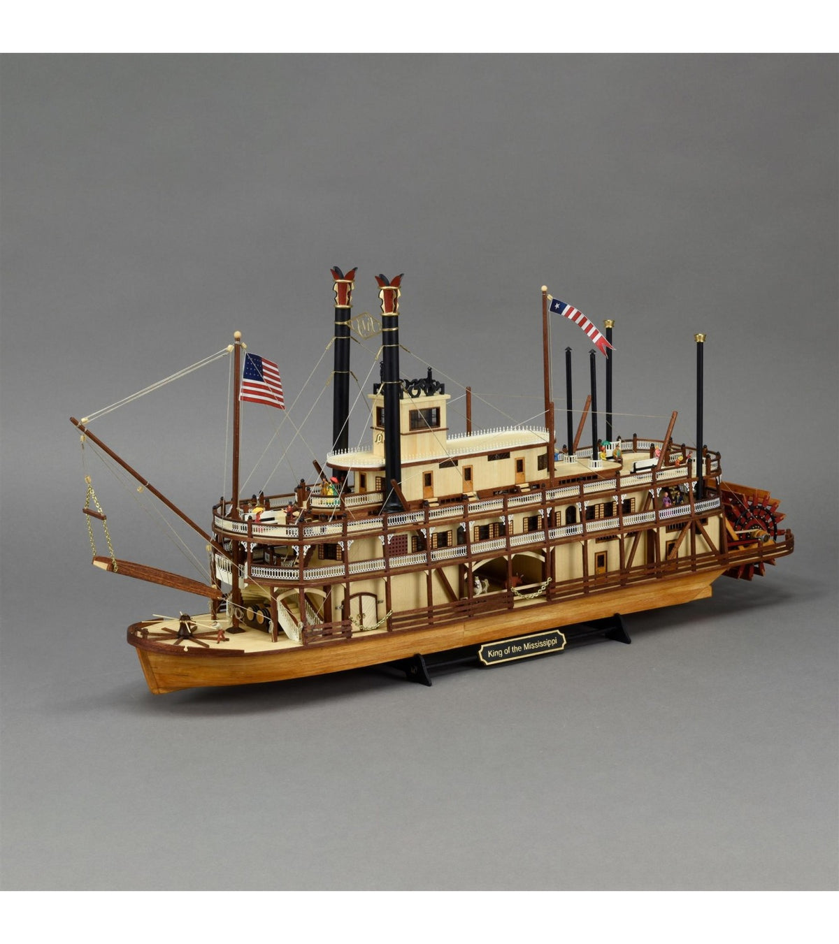 Paddle Steamer King of the Mississippi. 1:80 Wooden Model Kit