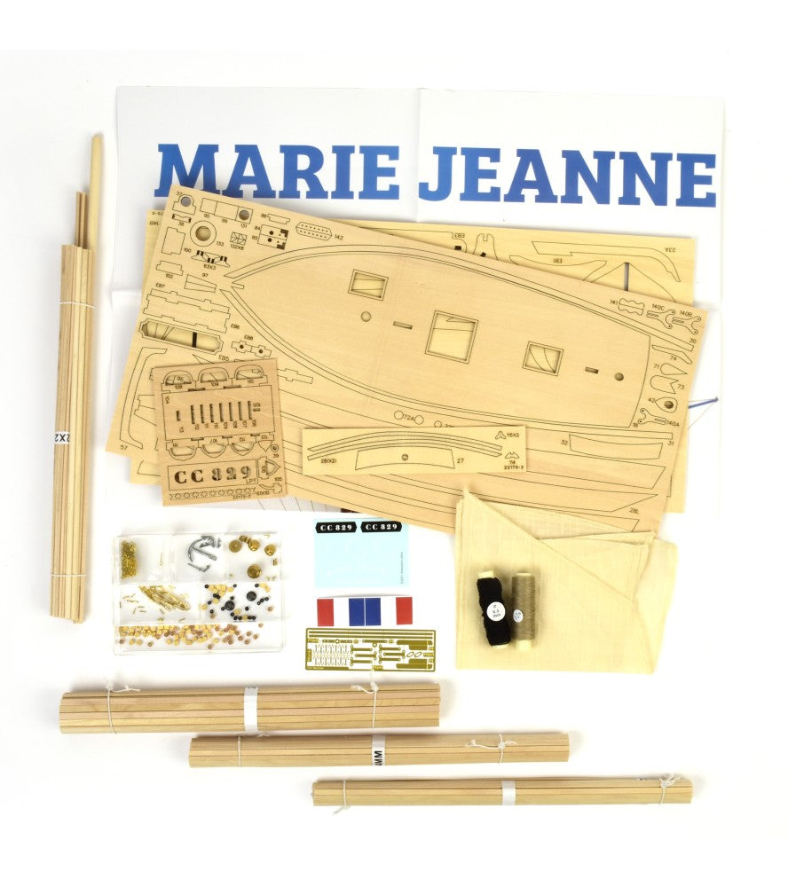 Tuna Boat Marie Jeanne. 1:50 Wooden Fishing Boat Model Kit