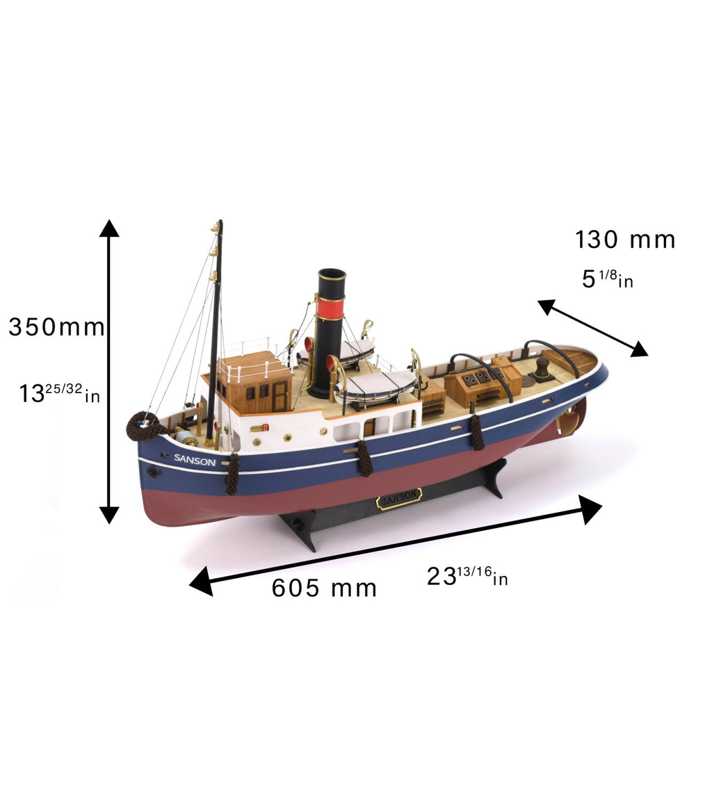 Sanson Tugboat. 1:50 Wooden Model Ship Kit (R/C Compatible)