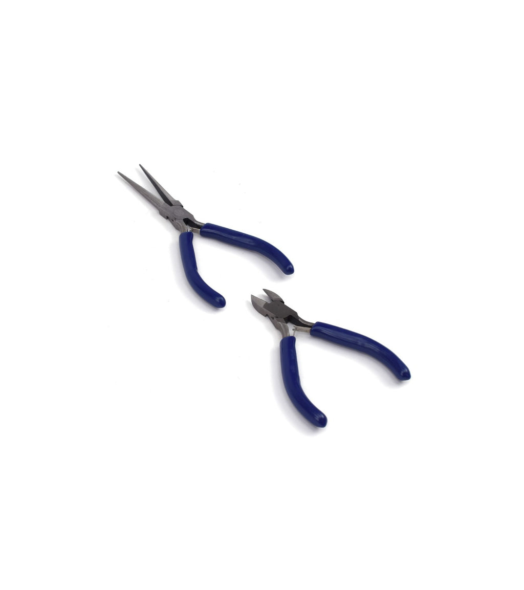 Set of 2 Flat Grip and Cutting Pliers