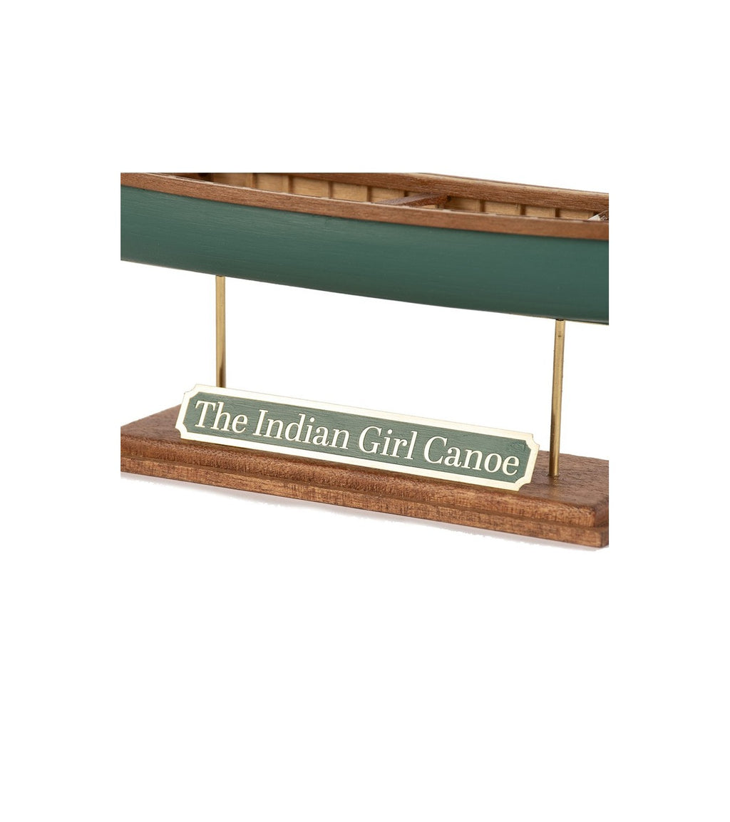 The Indian Girl Canoe 1:16. Wooden Scale Model Ship.