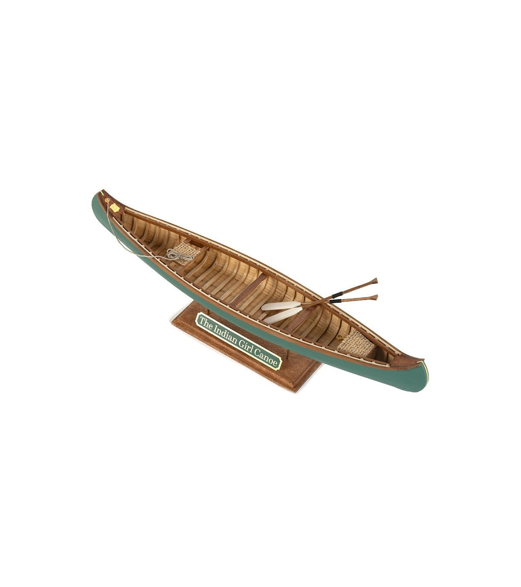 The Indian Girl Canoe 1:16. Wooden Scale Model Ship.