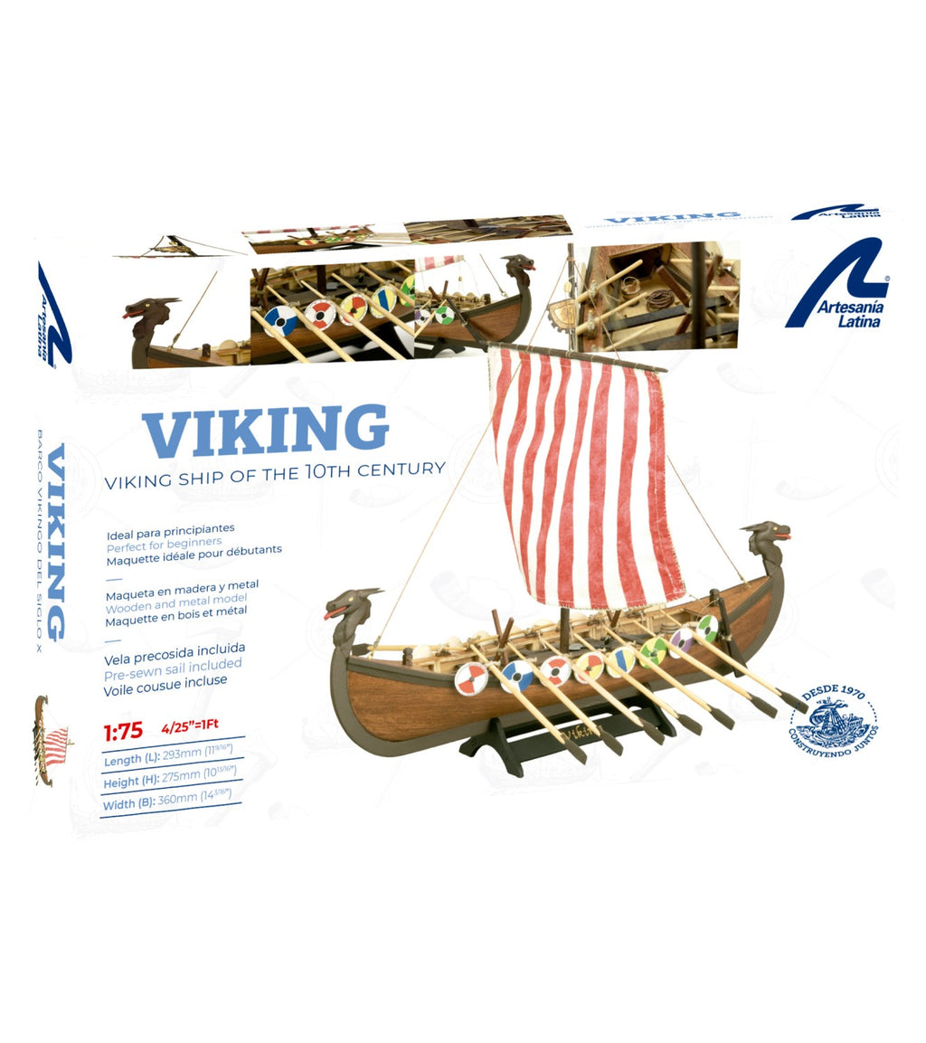Drakkar Viking. 1:75 Wooden Model Ship Kit