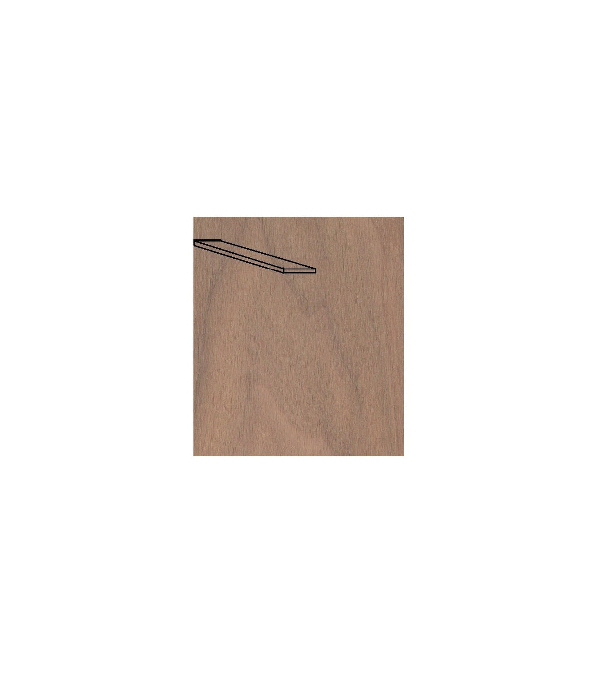 American Walnut Veneer Pack 0.6 x 6 x 1000 mm (20 Pcs.)