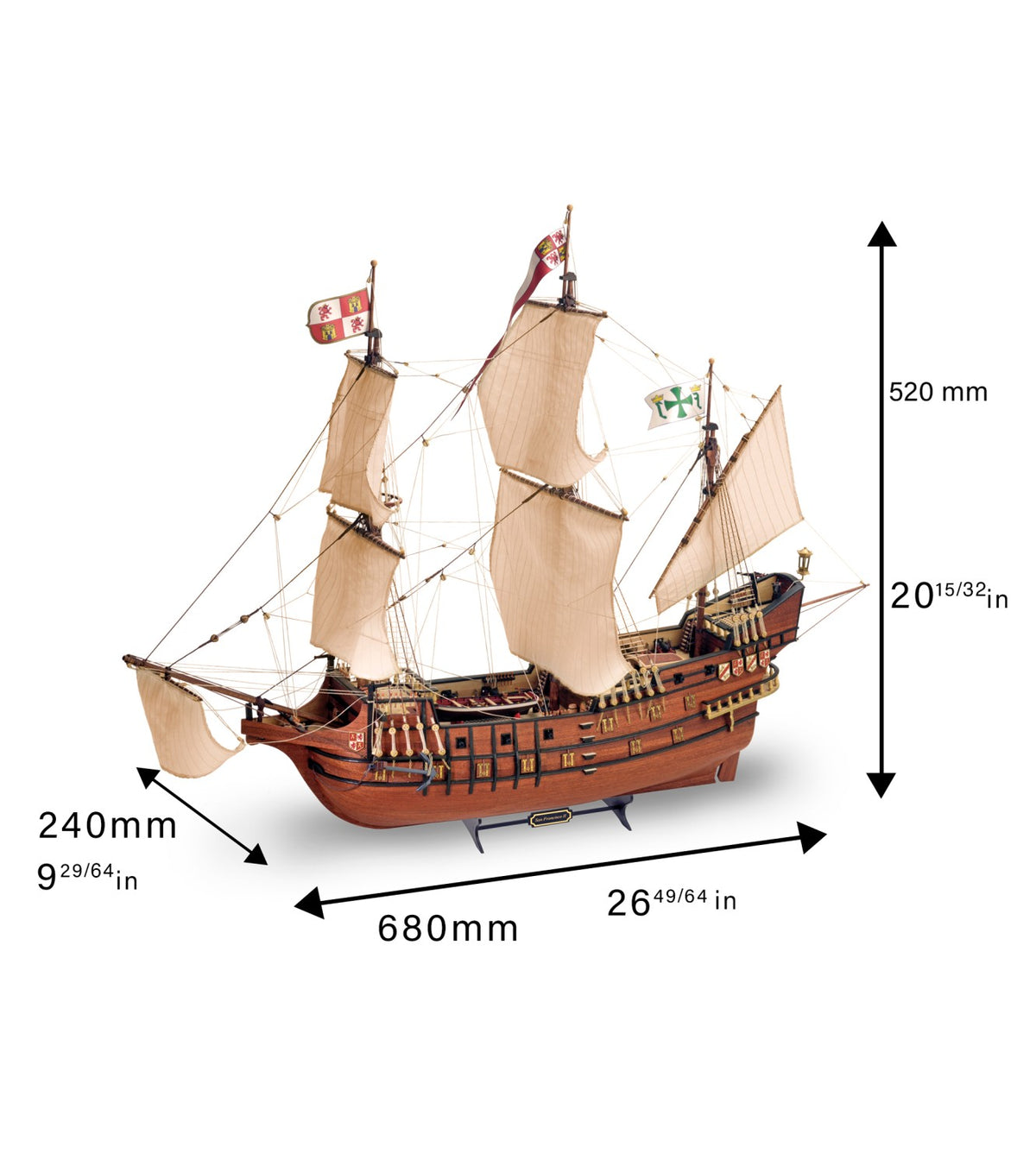Galleon San Francisco II. 1:90 Wooden Model Ship Kit