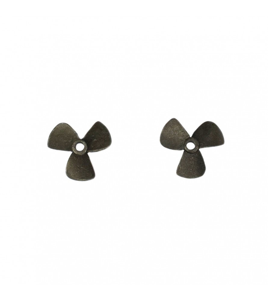 Propeller with 3 Blades in Metal 16 mm (2 Units) for Ship Modeling