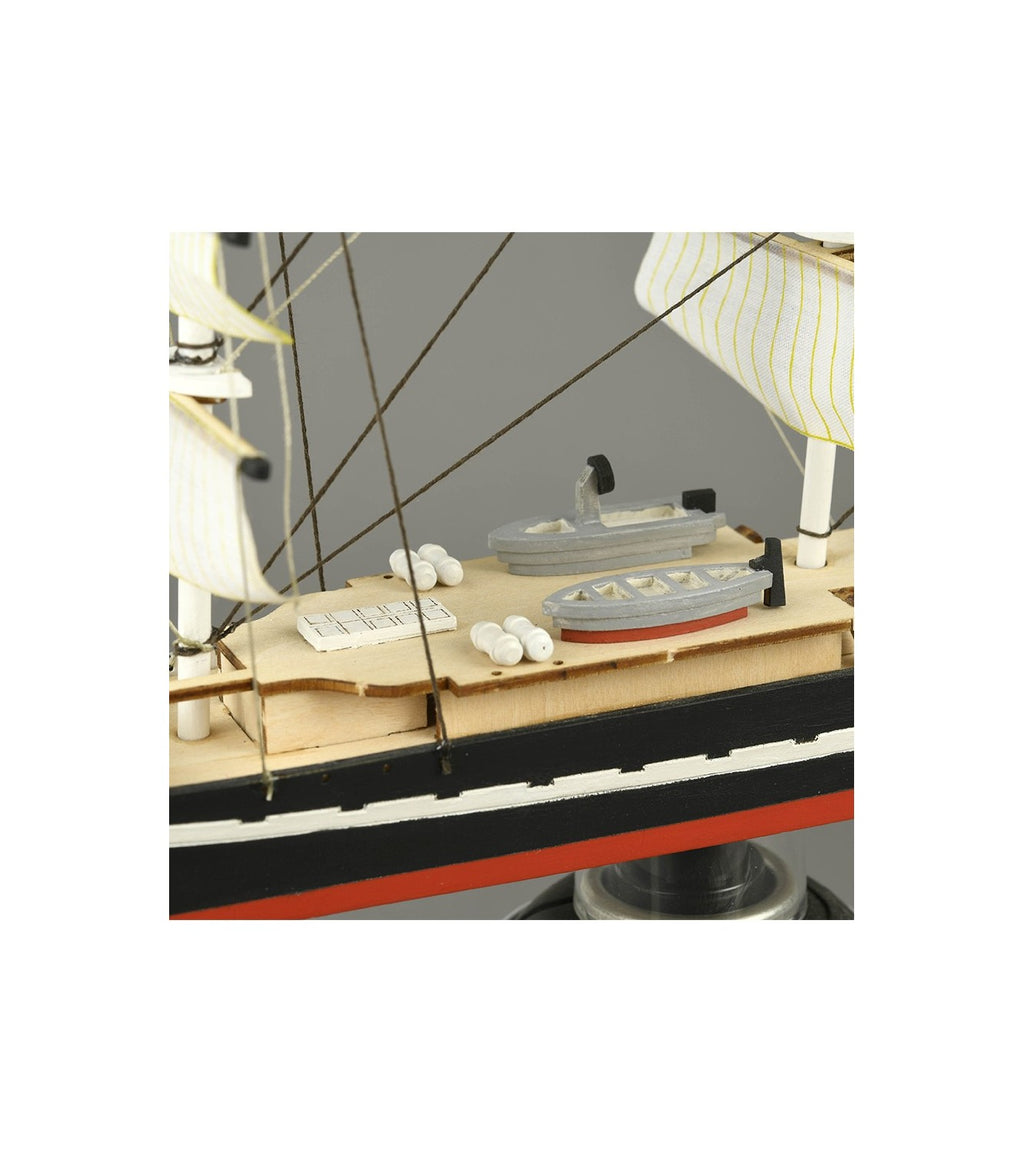 Training Ship Belem Easy Kit. Wooden Model Ship with Paints