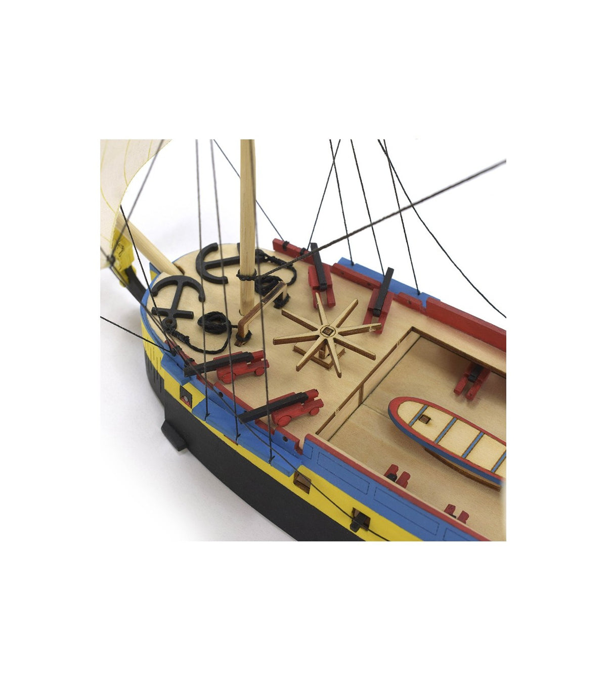 Hermione La Fayette Easy Kit. Wooden Model Ship with Paints