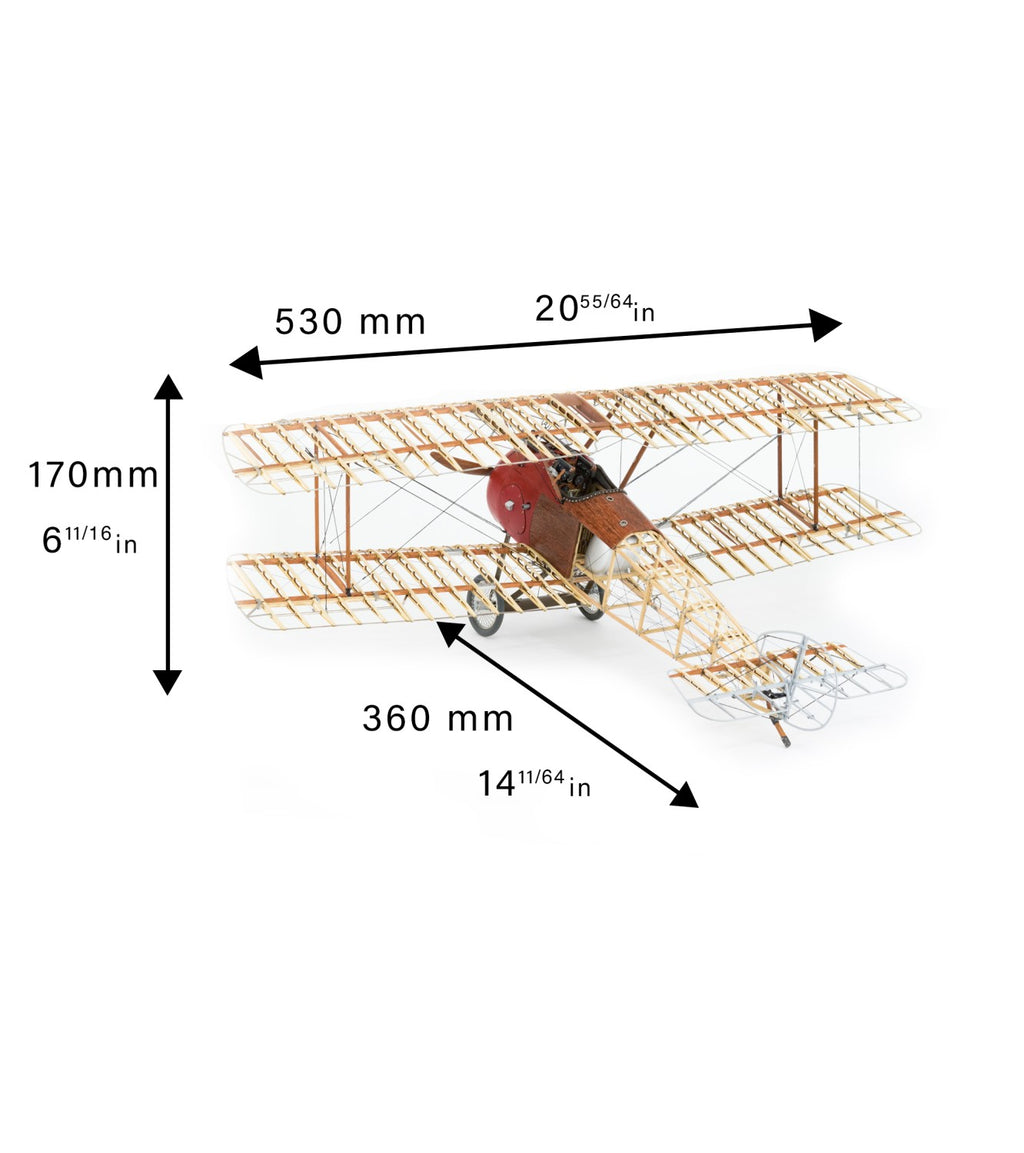 Fighter Sopwith Camel. 1:16 Wooden and Metal Aircraft Model