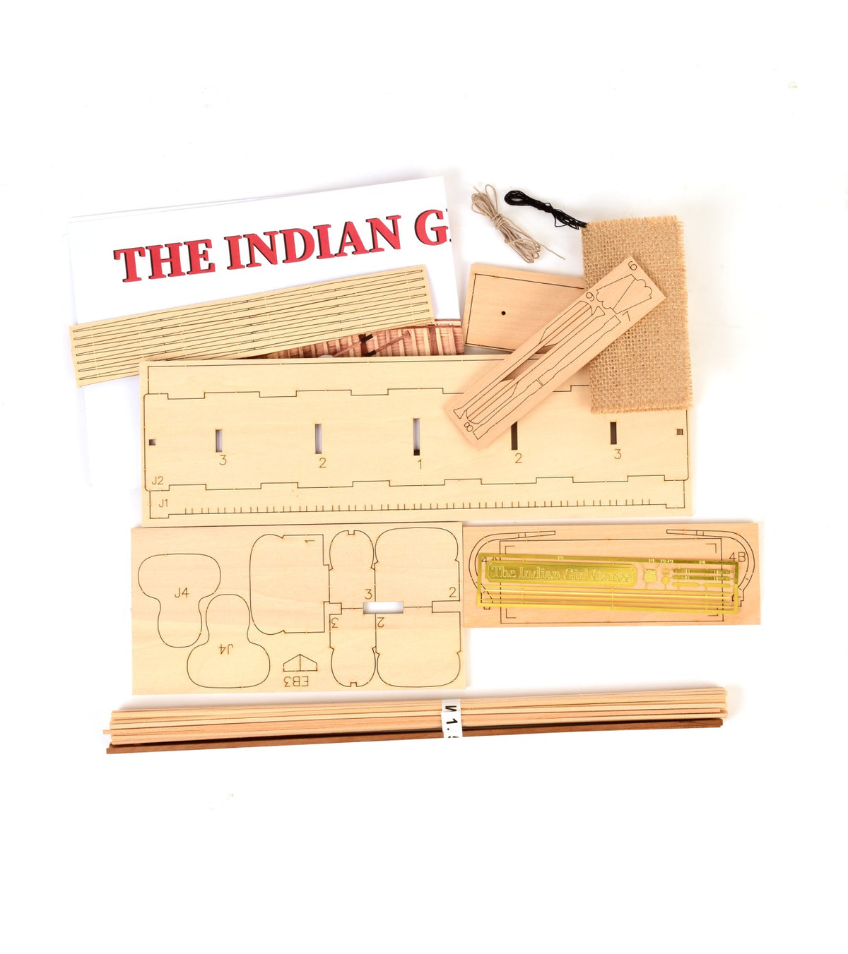 The Indian Girl Canoe 1:16. Wooden Scale Model Ship.