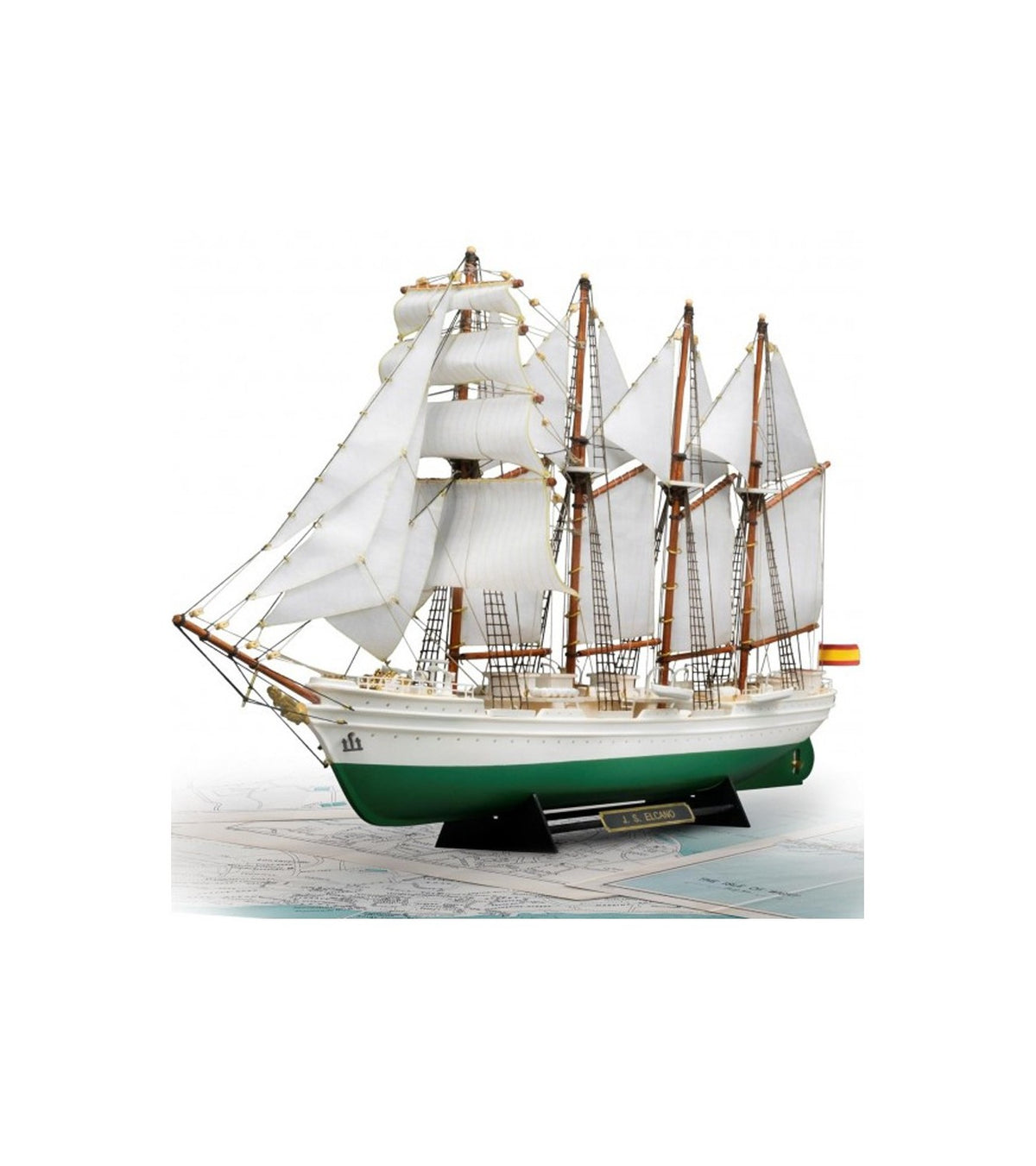 Training Ship Juan Sebasti&aacute;n Elcano &amp; Esmeralda. 1:250 Wooden and Plastic Model Ship Kit