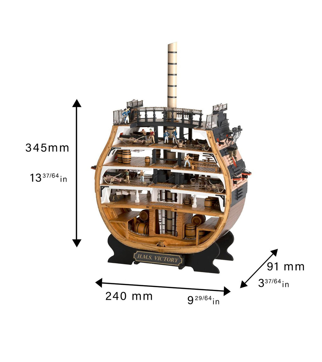HMS Victory's Cross-Section. 1:72 Wooden Model Ship Kit
