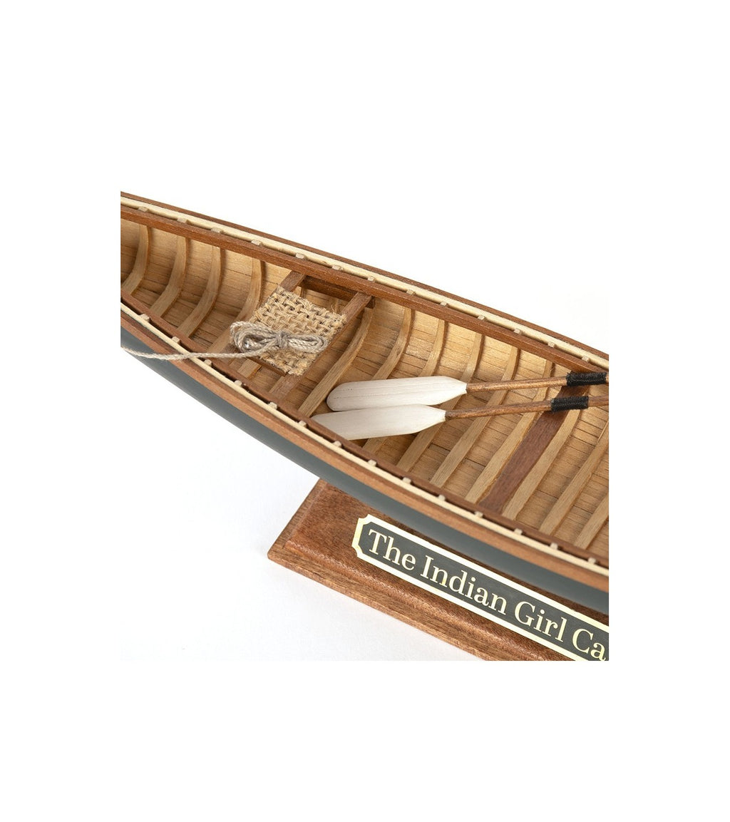 The Indian Girl Canoe 1:16. Wooden Scale Model Ship.