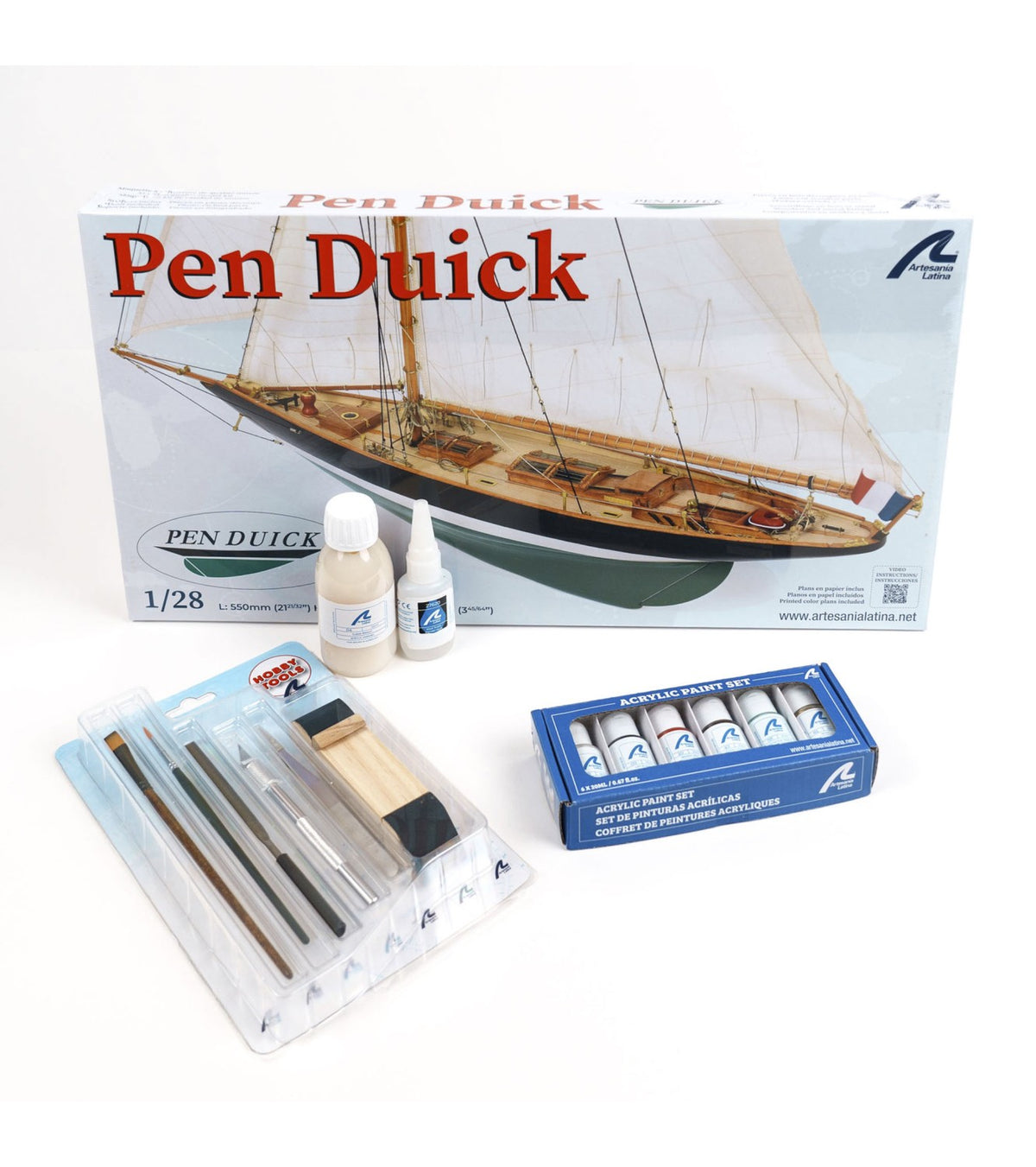 Gift Pack with Model, Paints and Tools: Pen Duick