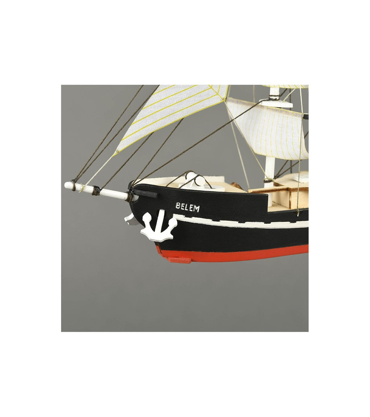 Training Ship Belem Easy Kit. Wooden Model Ship with Paints