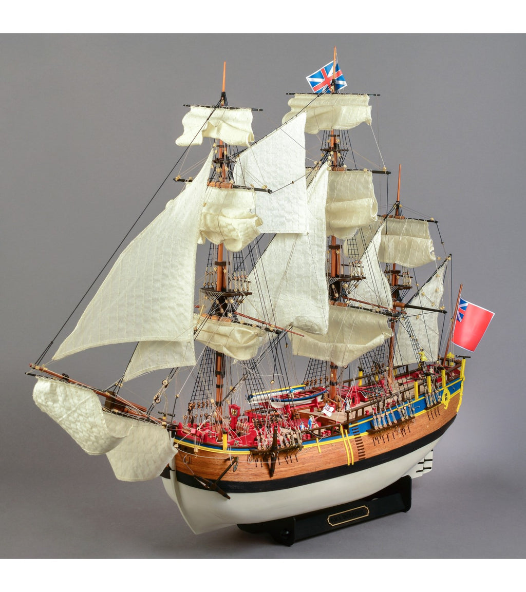 Vessel HMS Endeavour. 1:65 Wooden Model Ship Kit