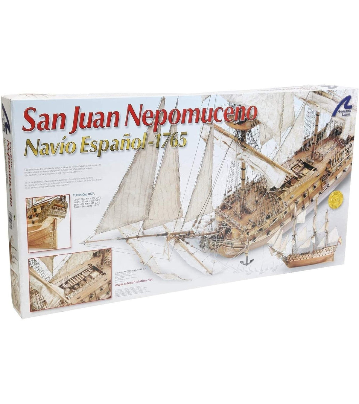 Vessel in Line San Juan Nepomuceno. 1:90 Wooden Model Ship Kit