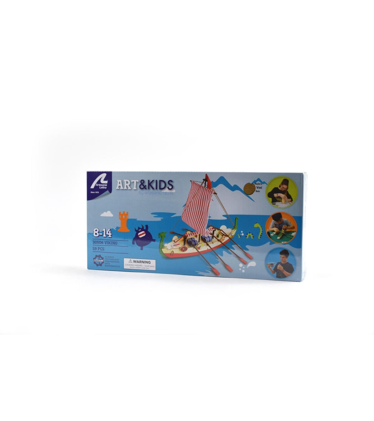 Wooden Model for Kids +8: Viking Ship Drakkar