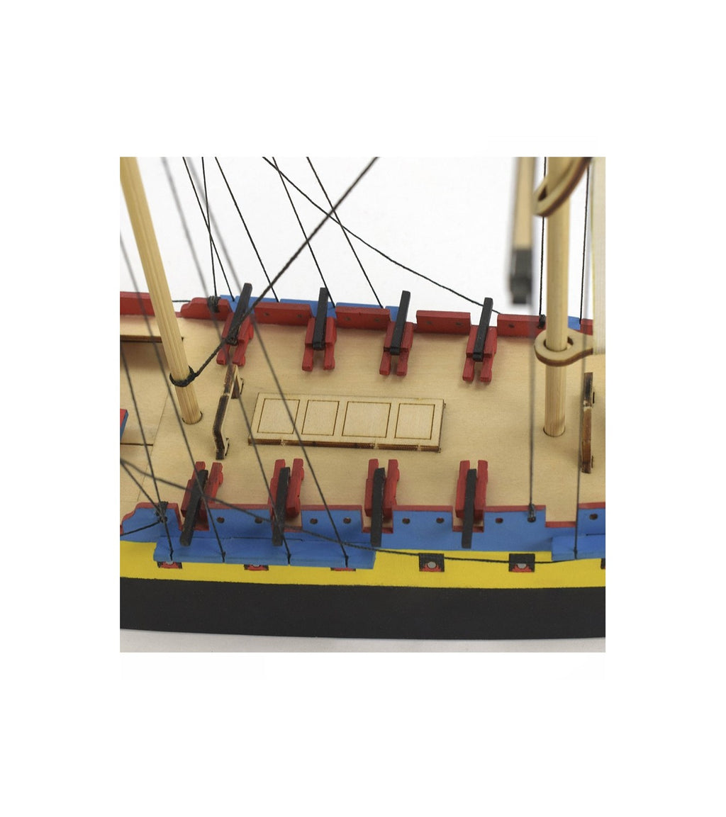 Hermione La Fayette Easy Kit. Wooden Model Ship with Paints