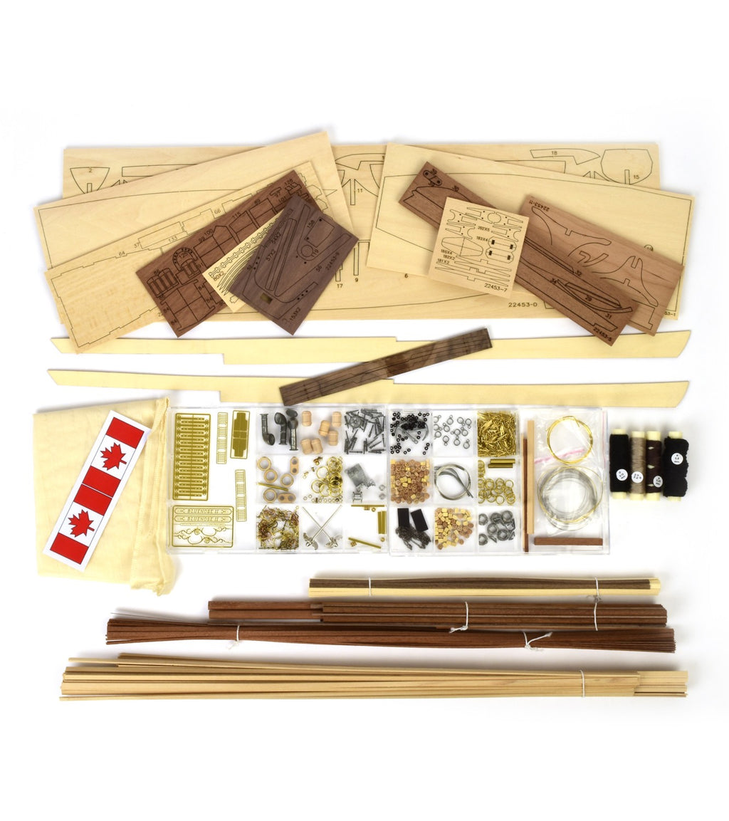 Fishing &amp; Regattas Schooner Bluenose II. 1:75 Wooden Model Ship Kit