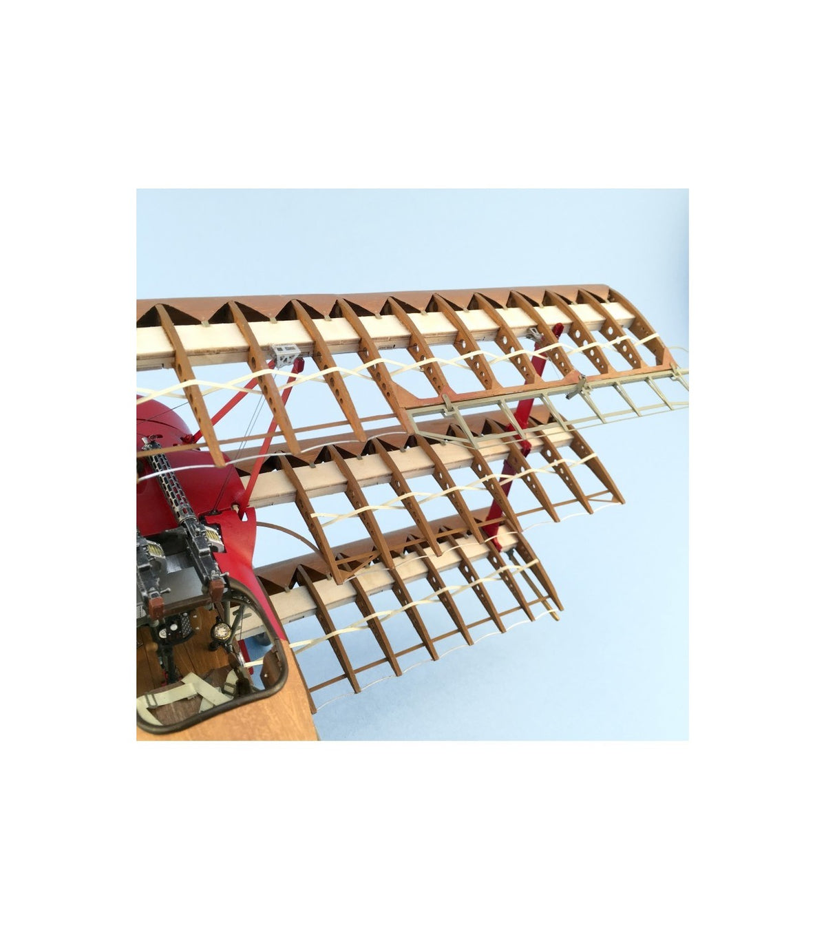 Fighter Fokker Dr I. 1:16 Wooden and Metal Aircraft Model