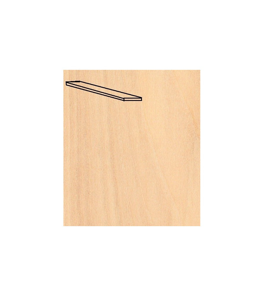 Basswood Veneer Pack 0.6 x 5 x 1000 mm (25 Pcs.)