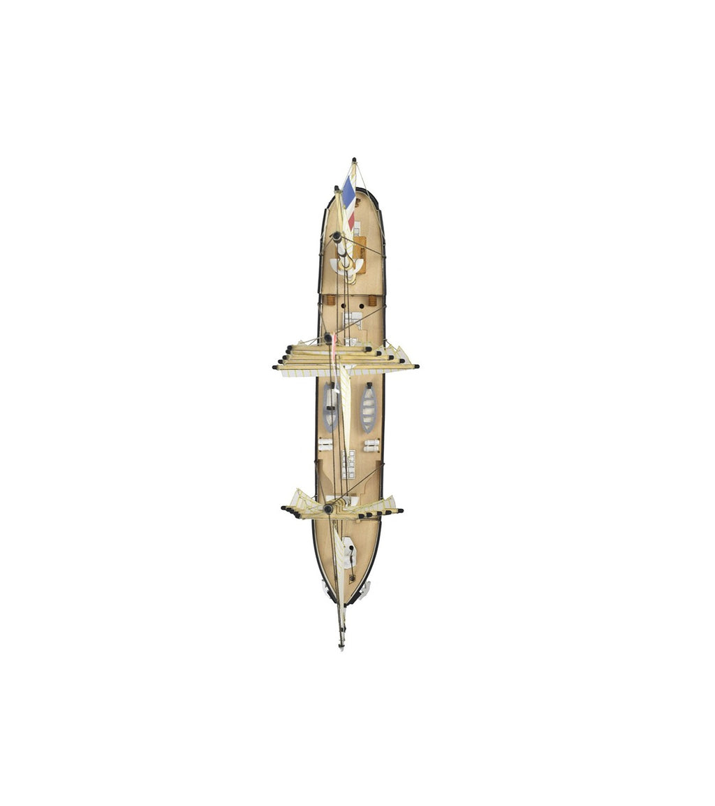 Training Ship Belem Easy Kit. Wooden Model Ship with Paints