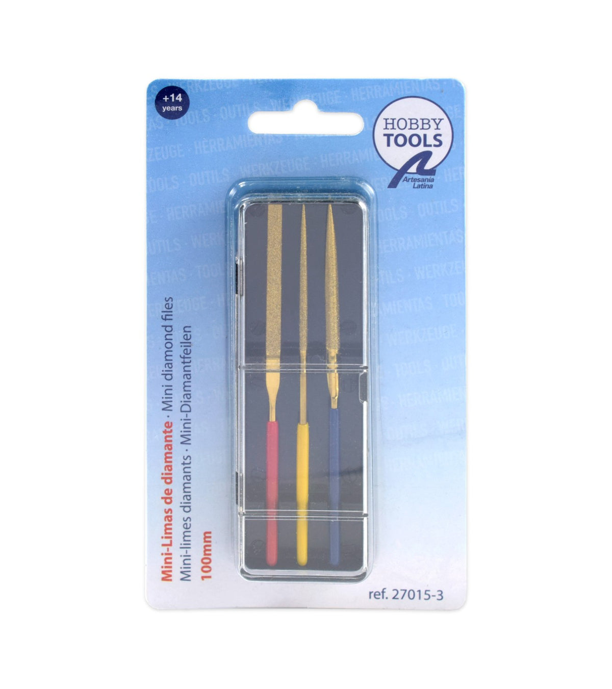 Set of 3 Mini Diamond Files Size 100 mm