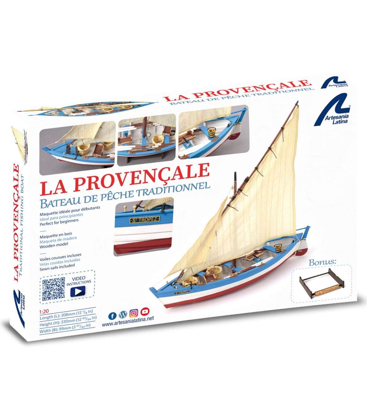 Fishing Boat La Provenale. 1:20 Wooden Model Ship Kit