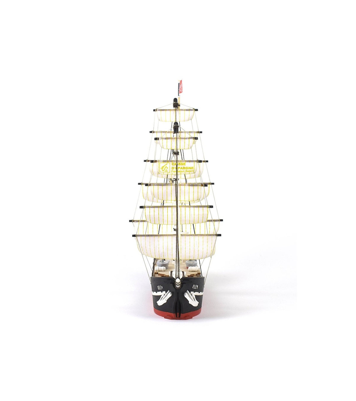 Training Ship Belem Easy Kit. Wooden Model Ship with Paints