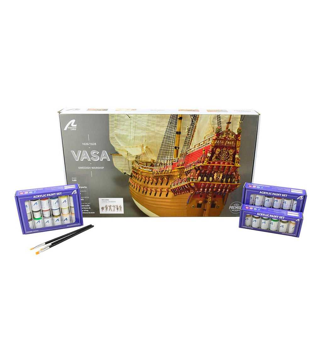 Gift Pack with Ship Model, Paints and Tools: Warship Vasa