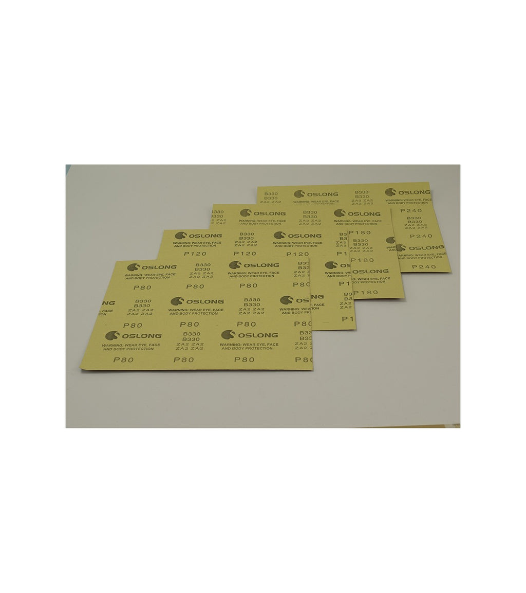 Set of 4 Thick Sandpapers (80, 120, 180, 240) for Modeling