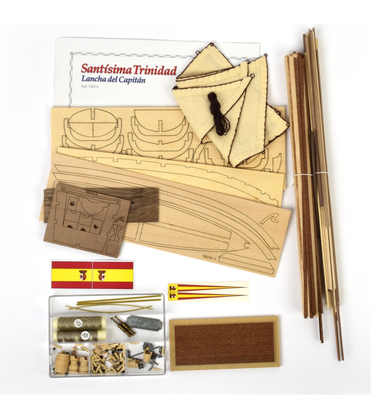 Captain's Boat Santisima TriNi&ntilde;ad. 1:50 Wooden Model Ship Kit