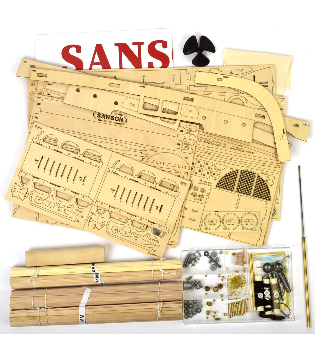 Sanson Tugboat. 1:50 Wooden Model Ship Kit (R/C Compatible)