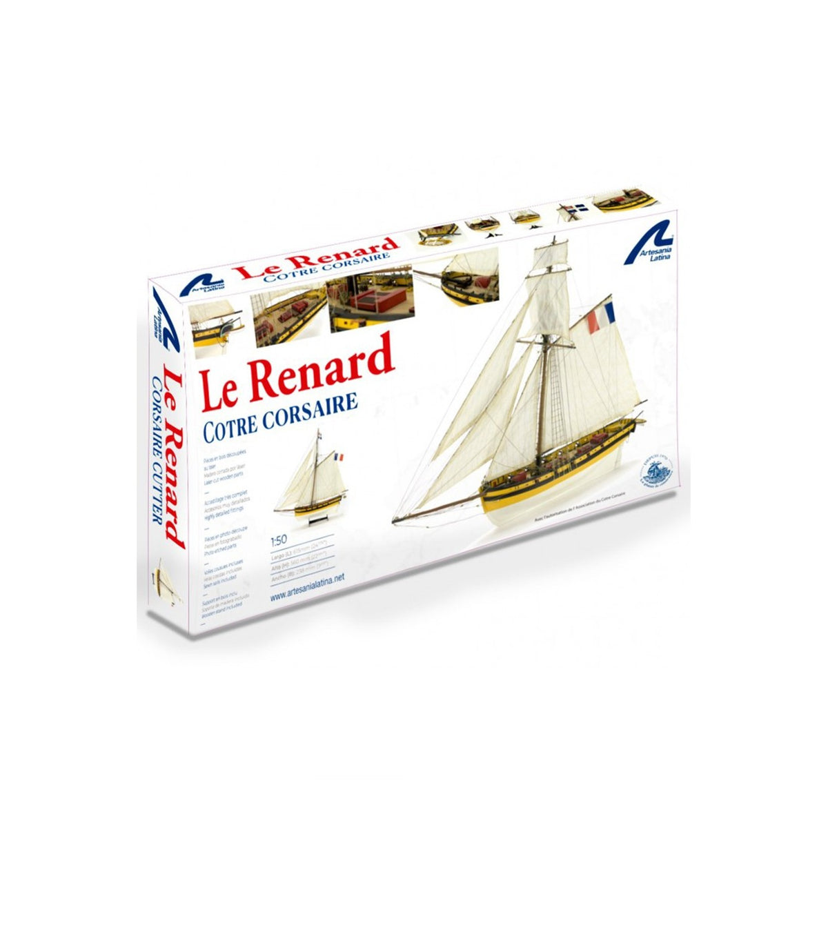 Corsair Cutter Le Renard. 1:50 Wooden Model Ship Kit