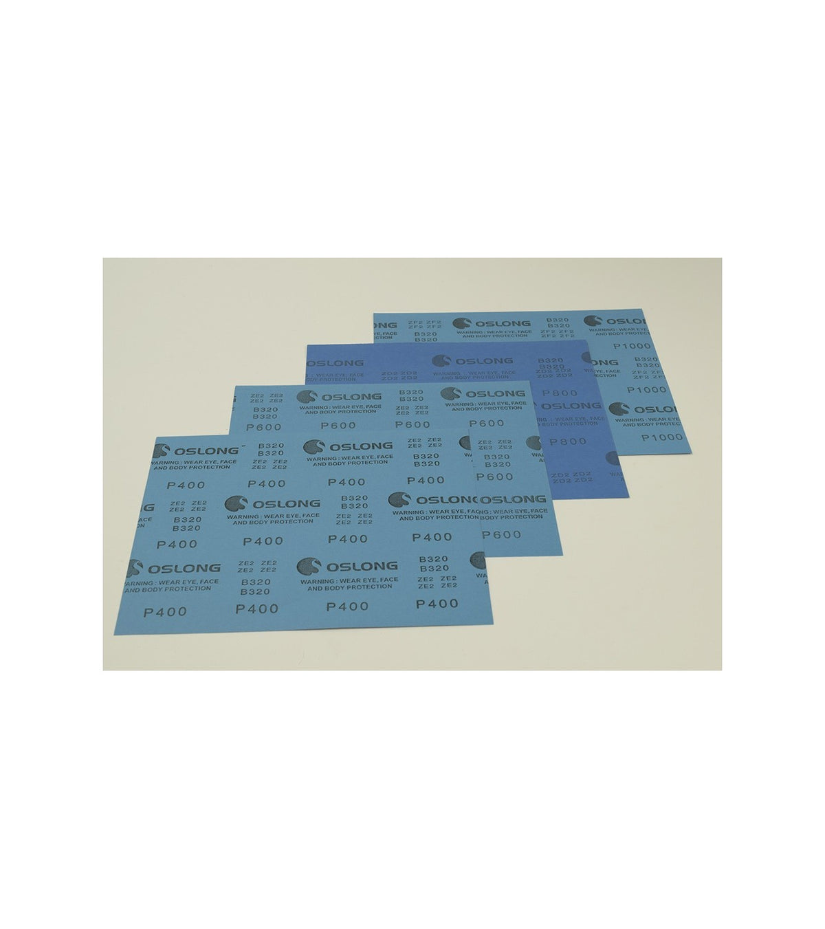 Set of 4 Fine Sandpapers (400, 600, 800, 1.000) for Modeling