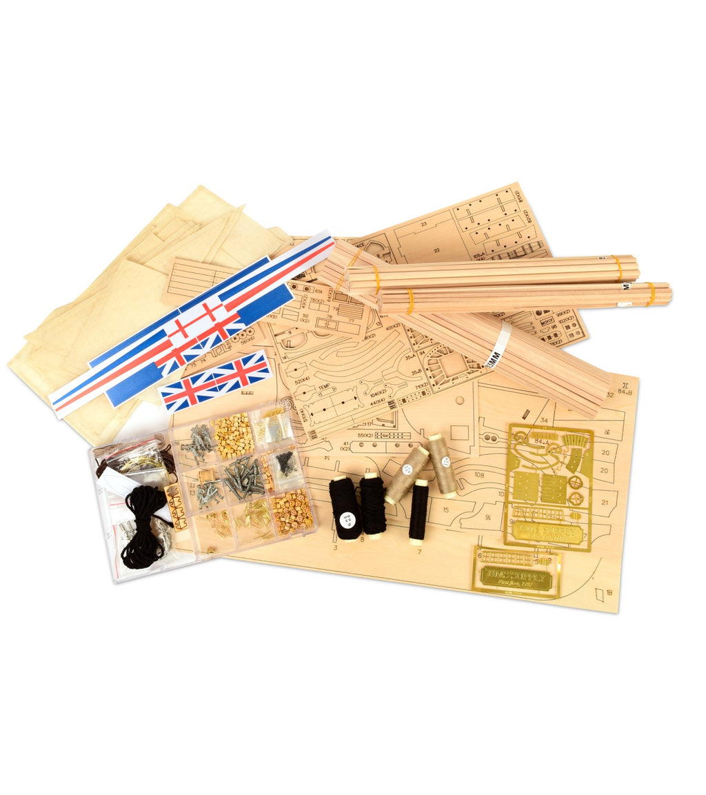 First Fleet Brig HMS Supply. 1:50 Wooden Model Ship Kit