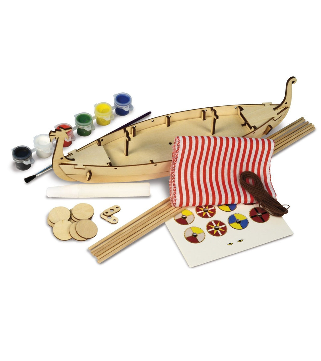 Wooden Model for Kids +8: Viking Ship Drakkar