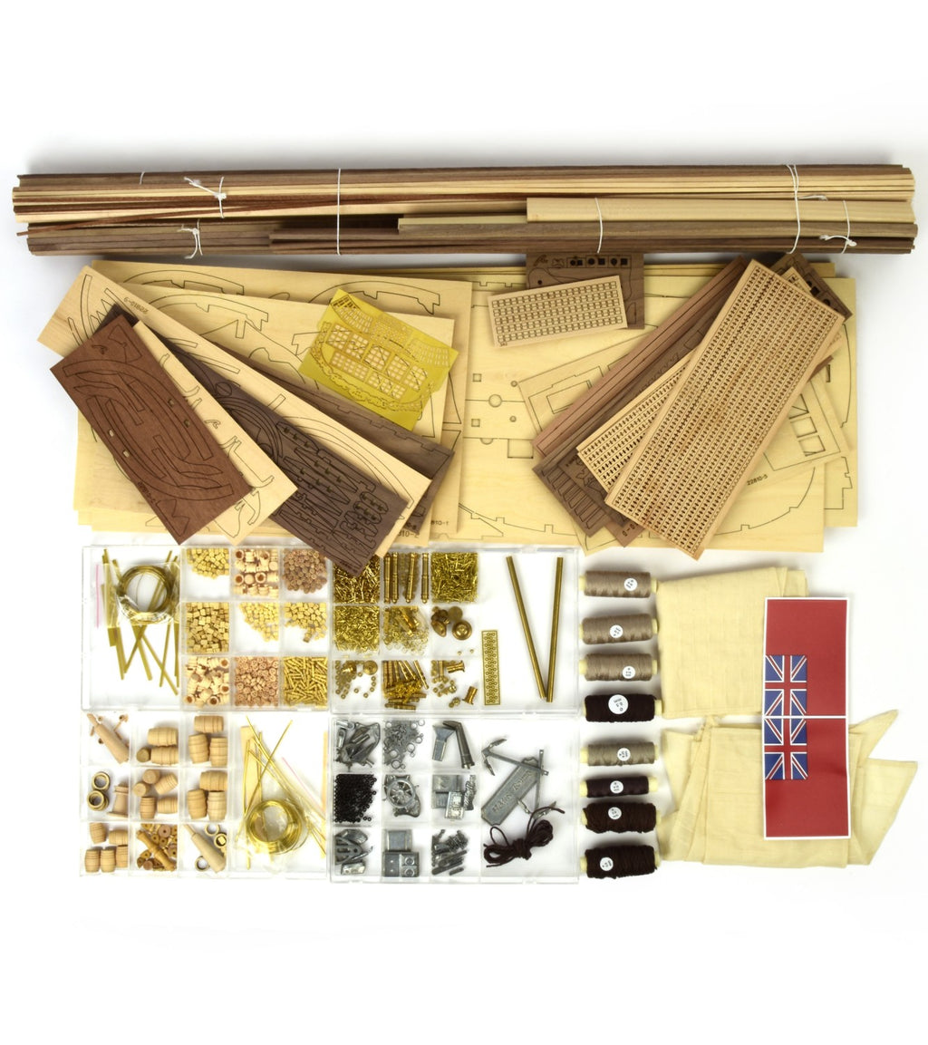 Merchant Vessel HMS Bounty. 1:48 Wooden Model Ship Kit