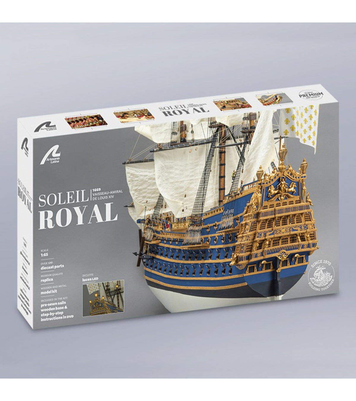 Warship Soleil Royal. 1:72 Wooden Model Ship Kit