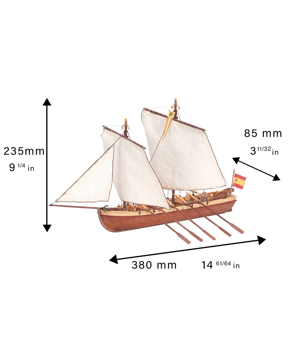 Captain's Boat Santisima TriNi&ntilde;ad. 1:50 Wooden Model Ship Kit