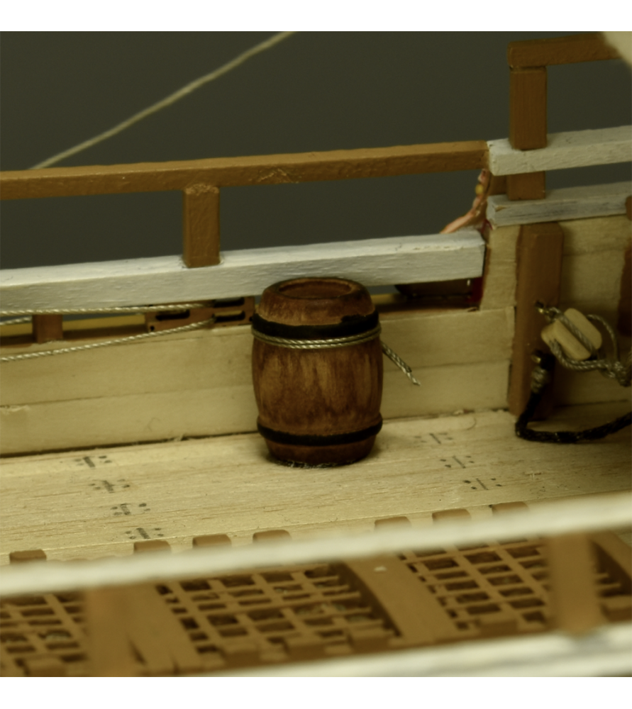 Barrel in Boxwood of 8 mm (4 Units) for Ship Modeling