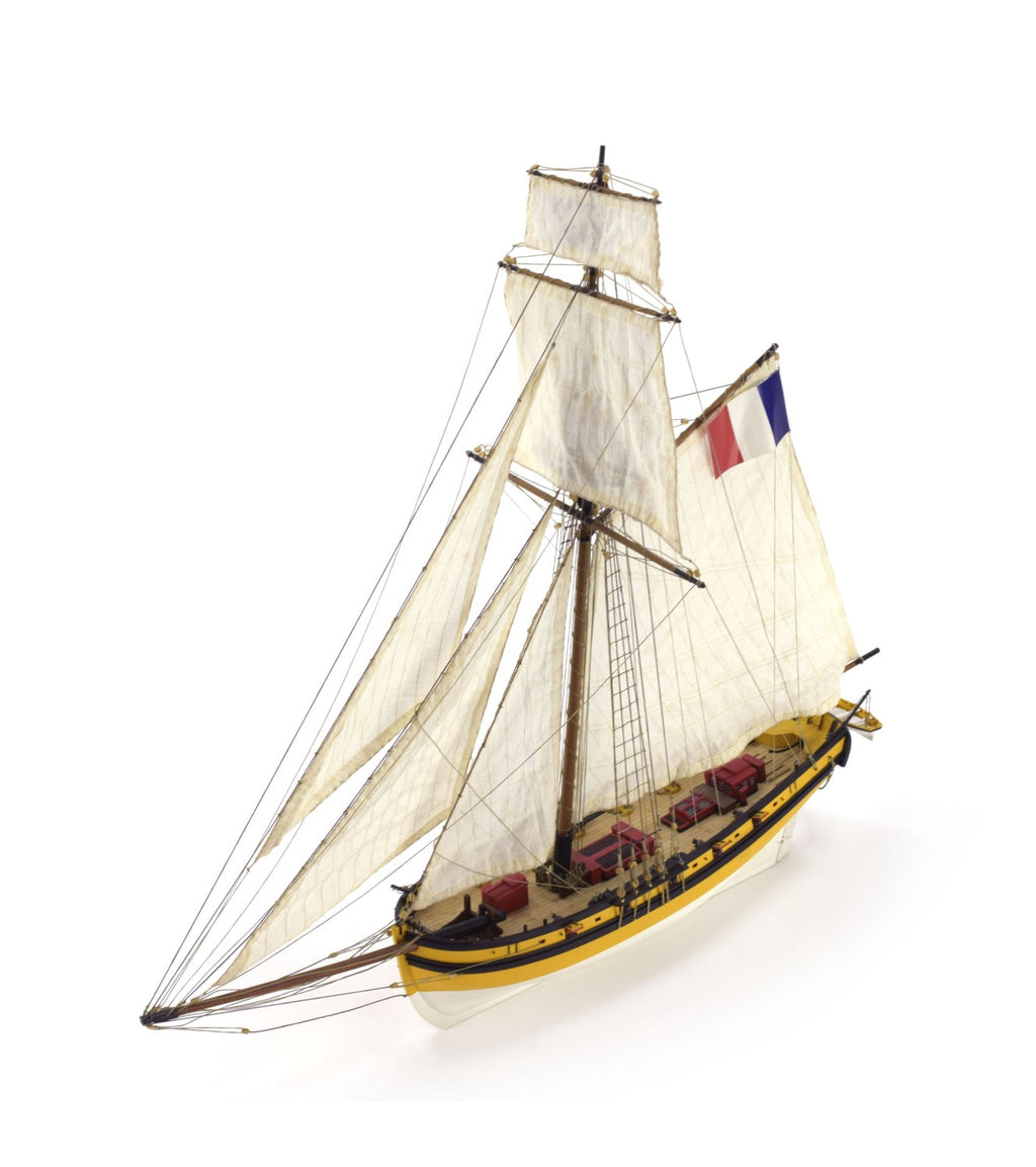 Corsair Cutter Le Renard. 1:50 Wooden Model Ship Kit