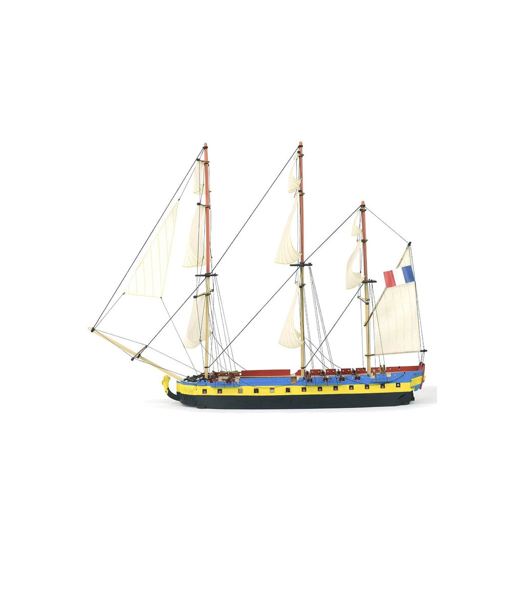 Hermione La Fayette Easy Kit. Wooden Model Ship with Paints